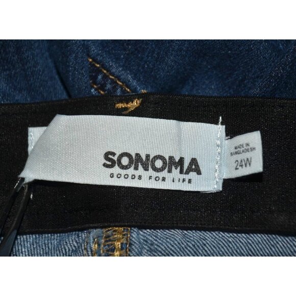 Sonoma Woman's PLUS Sized Distressed Skinny Leg Jeans Size 24W Stretch Comfort - Picture 7 of 9